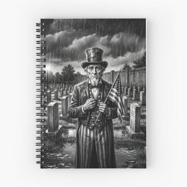Item preview, Black & White Portrait Uncle Sam Crying In Military Cemetery designed and sold by Home Decor Art.