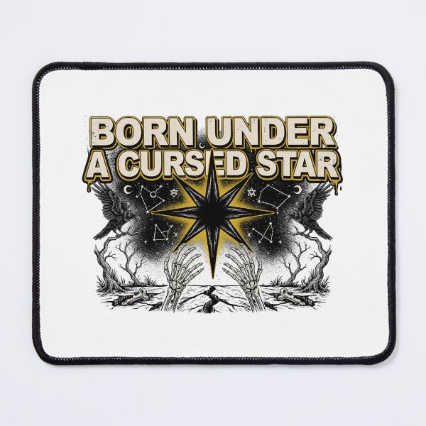 Item preview, Born Under a Cursed Star, Occult Skeleton Ravens Vintage HorrorOccult Horror designed and sold by CryptReel.