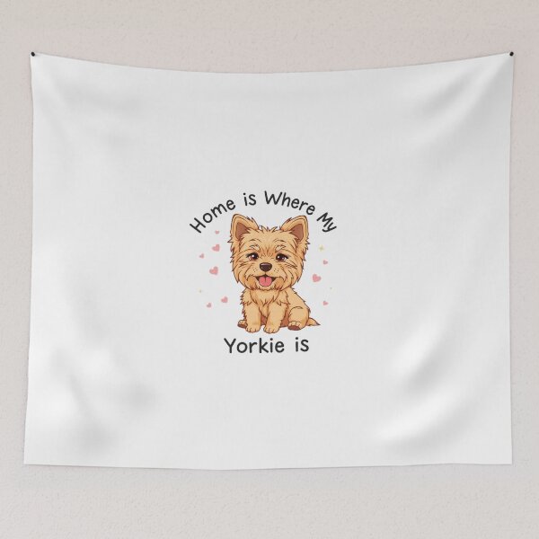 Item preview, Home Is Where My Yorkie Is Cute Yorkshire Terrier Dog Lover Design designed and sold by FurAndFlaireg.