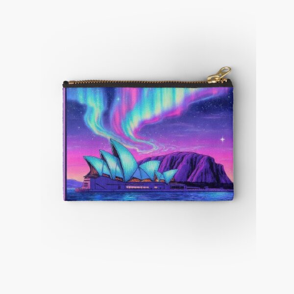 Item preview, Mystic Outlands Australia 2026 Aurora Sydney Uluru Retro Badge Tee designed and sold by BodaZZ.