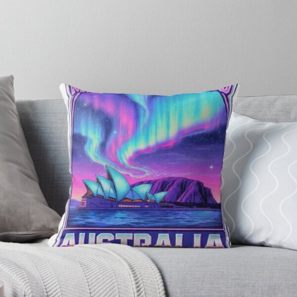 Item preview, Mystic Outlands Australia 2026 Aurora Sydney Uluru Retro Badge Tee designed and sold by BodaZZ.