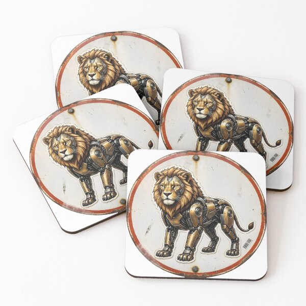 Item preview, Steampunk Mechanical Leo Lion Vintage Circle Sign Art designed and sold by Zodiac Celestial Art.