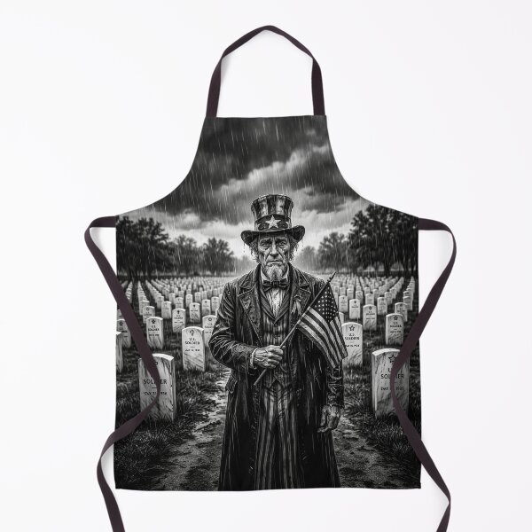 Item preview, Black & White Portrait Uncle Sam Crying In Military Cemetery designed and sold by Home Decor Art.
