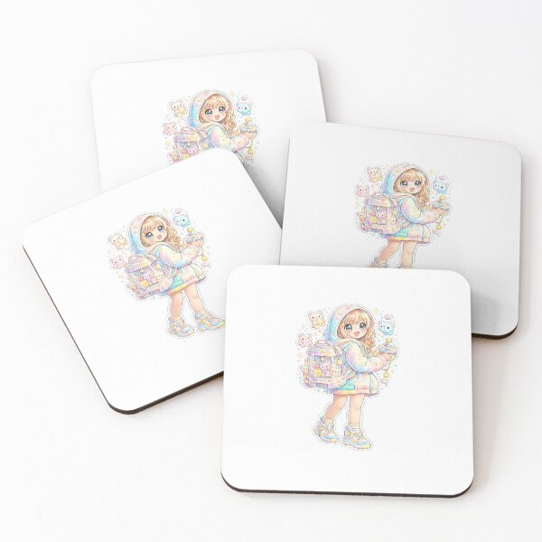 Item preview, Lucky Claw Machine Girl – Cute Kawaii Sticker designed and sold by blossomfun.