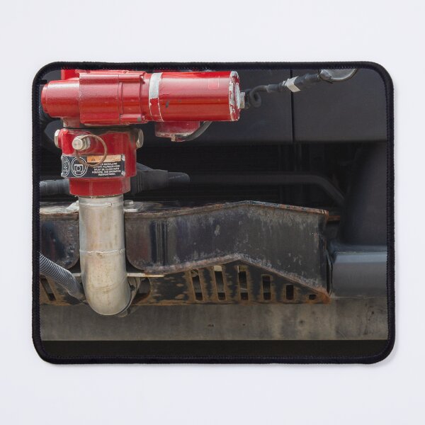 Item preview, Red Fire Truck Pump And Valve Assembly Mounted On Heavy Vehicle Chassis With Hoses And Connectors designed and sold by Nmallia.