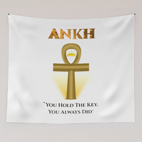 Item preview, Ankh · You Hold The Key · Egyptian Wisdom Art · Ancient Egypt · Inspirational Pharaoh Quote designed and sold by PharaohDArt.
