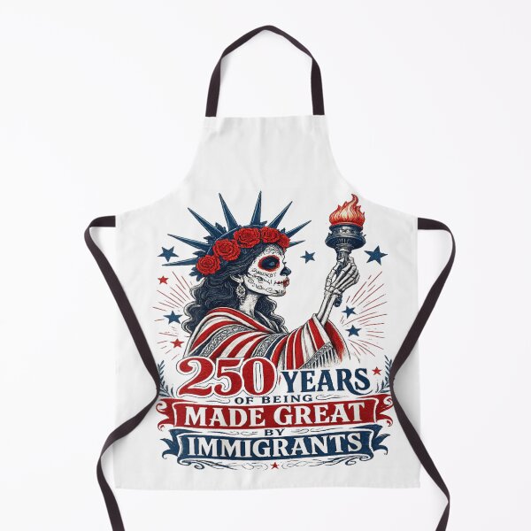 Item preview, USA 250 Years Sugar Skull Statue Of Liberty Immigrant Pride Protest Art designed and sold by Chaya Reid.