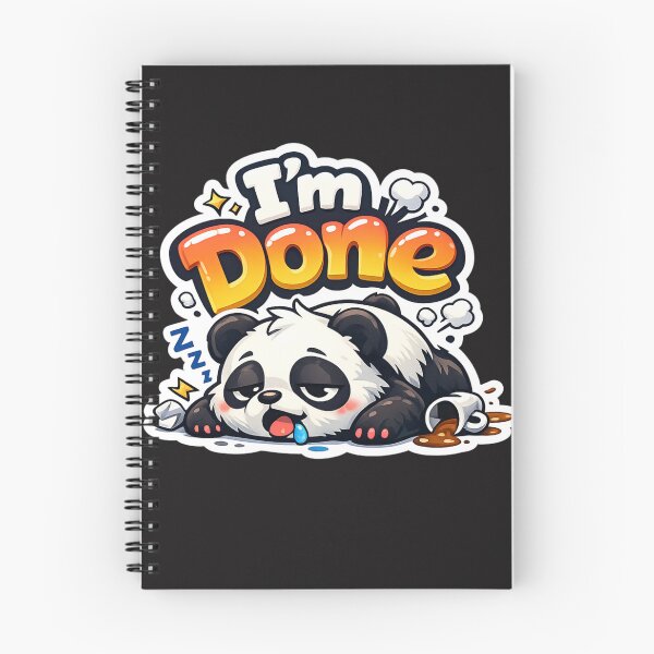 Item preview, I'm Done Sleepy Panda Sticker designed and sold by PixoNest.