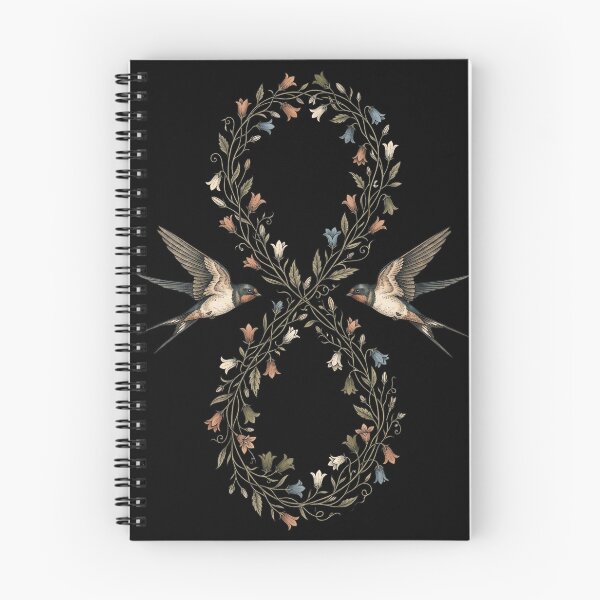 Item preview, Vintage Swallows Floral Infinity Vine Botanical Art designed and sold by Ortsas.
