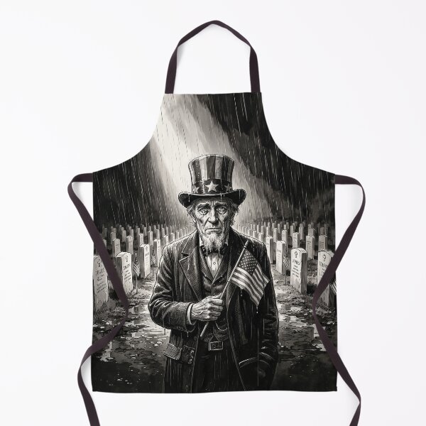 Item preview, Black & White Portrait Uncle Sam Crying In Military Cemetery designed and sold by Home Decor Art.