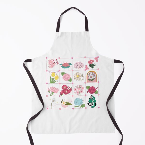Item preview, Cute Botanical Flower Grid Sticker Pack Pattern designed and sold by Rehnair.
