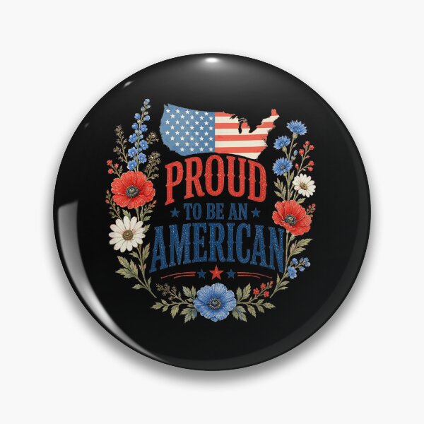 Item preview, Floral Proud To Be An American Patriotic Cottagecore Flower USA Map designed and sold by Chaya Reid.