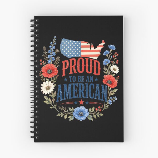 Item preview, Floral Proud To Be An American Patriotic Cottagecore Flower USA Map designed and sold by Chaya Reid.