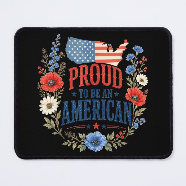 Item preview, Floral Proud To Be An American Patriotic Cottagecore Flower USA Map designed and sold by Chaya Reid.