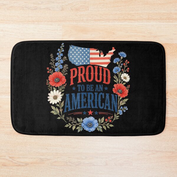 Item preview, Floral Proud To Be An American Patriotic Cottagecore Flower USA Map designed and sold by Chaya Reid.