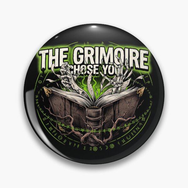 Item preview, The Grimoire Chose You, Occult Book Skeleton Vintage Horror designed and sold by CryptReel.