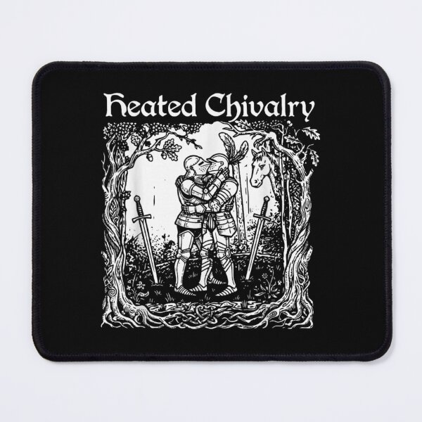 Item preview, Heated Chivalry Medieval Knights Kissing Queer Romance Vintage Art Print designed and sold by Chaya Reid.