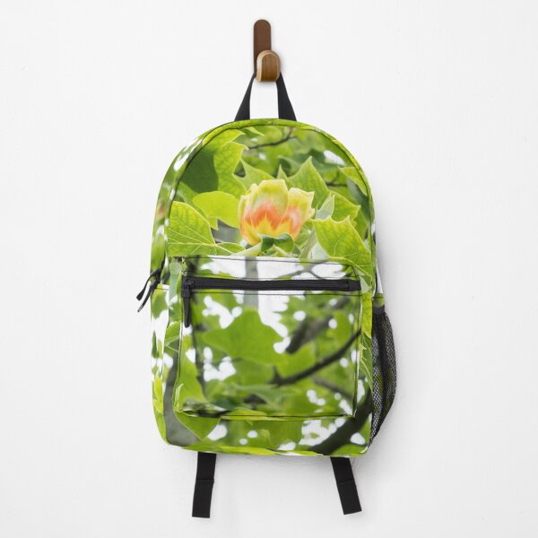 Item preview, Distinctive Yellow Orange Tulip Tree Flowers in Lush Green Canopy designed and sold by Georgia Mizuleva.
