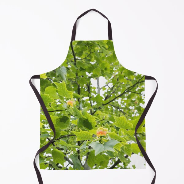 Item preview, Distinctive Yellow Orange Tulip Tree Flowers in Lush Green Canopy designed and sold by Georgia Mizuleva.