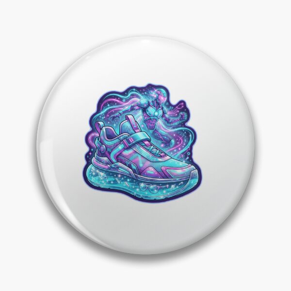 Item preview, Neon Cyborg Futuristic Sneaker Sticker designed and sold by Imaginarium of Chaos falcon88 .