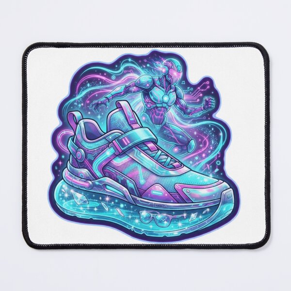 Item preview, Neon Cyborg Futuristic Sneaker Sticker designed and sold by Imaginarium of Chaos falcon88 .