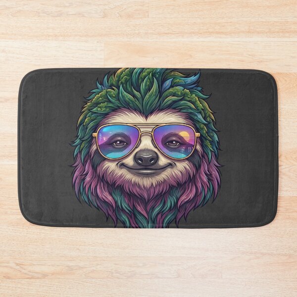 Item preview, Cool Sloth Wearing Retro Sunset Sunglasses Pop Art Portrait designed and sold by artscripts.