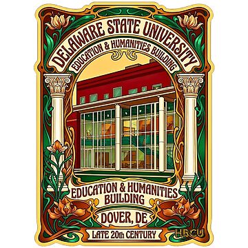 Imagen de la obra Art Nouveau Education and Humanities Building Delaware Graphic de EvergreenPark - Tee Studio