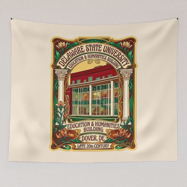 Item preview, Art Nouveau Education and Humanities Building Delaware Graphic designed and sold by EvergreenPark - Tee Studio.
