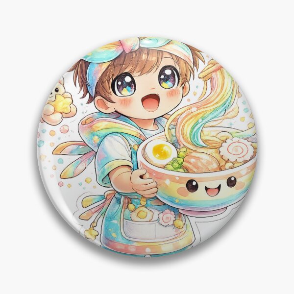 Item preview, Rainbow Ramen Chef Boy – Cute Kawaii Sticker designed and sold by blossomfun.