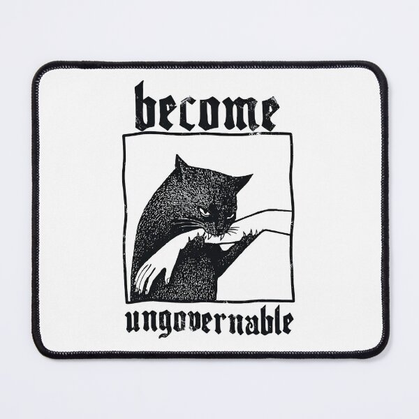 Item preview, Become Ungovernable Funny Cat Biting Hand designed and sold by OrlimarHIpo.