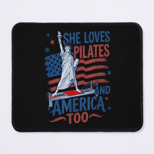 Item preview, Statue Of Liberty Pilates Reformer Exercise Funny Patriotic Fitness Gym Gift designed and sold by Chaya Reid.