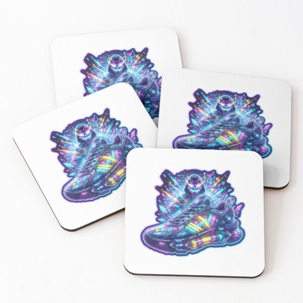 Item preview, Plasma Hacker Futuristic Sneaker Sticker designed and sold by Imaginarium of Chaos falcon88 .