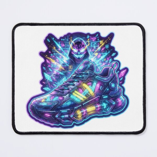 Item preview, Plasma Hacker Futuristic Sneaker Sticker designed and sold by Imaginarium of Chaos falcon88 .