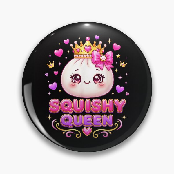 Item preview, Cute Kawaii Dumpling Squishy Queen Crown Bow Pastel Aesthetic Design designed and sold by Phil Ben.