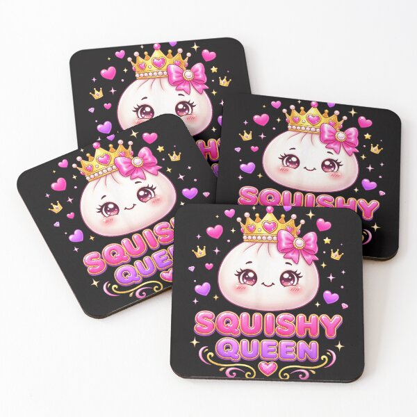 Item preview, Cute Kawaii Dumpling Squishy Queen Crown Bow Pastel Aesthetic Design designed and sold by Phil Ben.