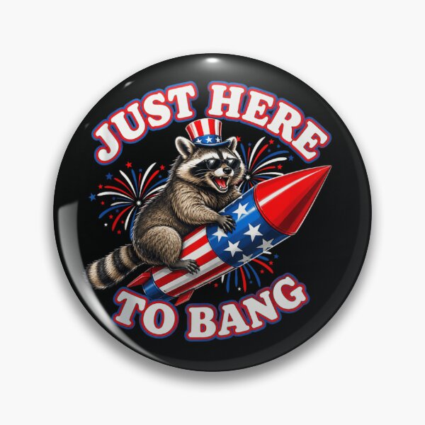 Item preview, Funny Fourth Of July Patriotic Raccoon Riding Rocket Fireworks Quote designed and sold by Phil Ben.