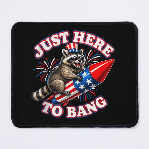Item preview, Funny Fourth Of July Patriotic Raccoon Riding Rocket Fireworks Quote designed and sold by Phil Ben.