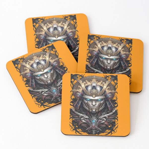 Item preview, The Iron Shogun ⚔️Legendary Samurai - Gold, Silver, and Blue Cybernetic Emblem designed and sold by RAYBIL.