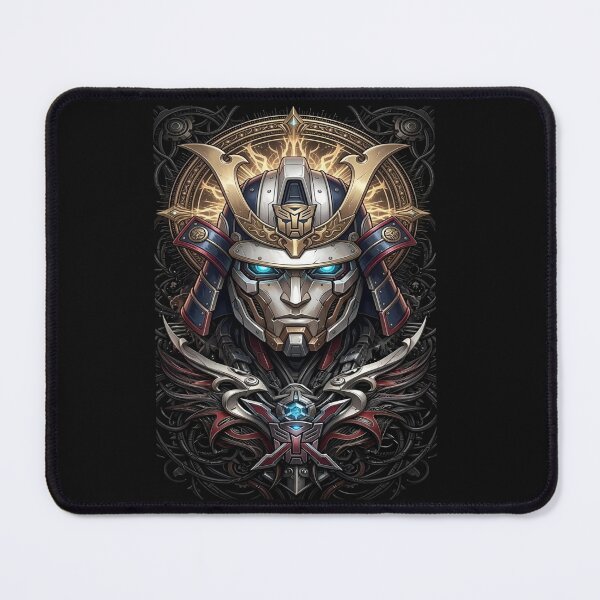 Item preview, The Iron Shogun ⚔️Legendary Samurai - Gold, Silver, and Blue Cybernetic Emblem designed and sold by RAYBIL.