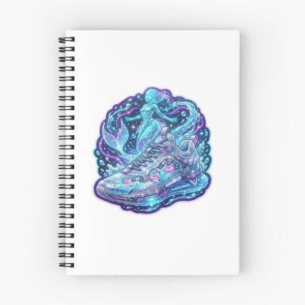 Item preview, Cyber Mermaid Futuristic Sneaker Sticker designed and sold by Imaginarium of Chaos falcon88 .