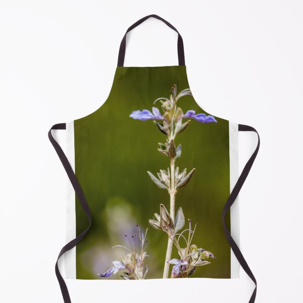Item preview, Purple Wildflower Salvia Stem With Delicate Blooms Against Soft Brown Bokeh Background designed and sold by Nmallia.