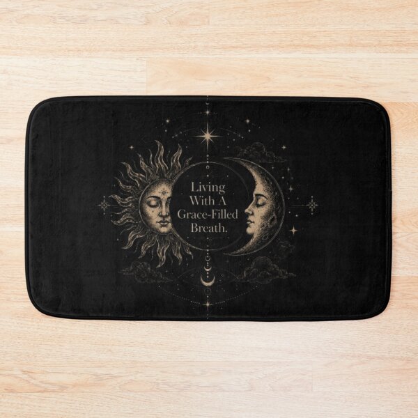 Item preview, Living With A Grace-Filled Breath – Celestial Sun & Moon Boho Vintage T-Shirt designed and sold by Obiechefu.