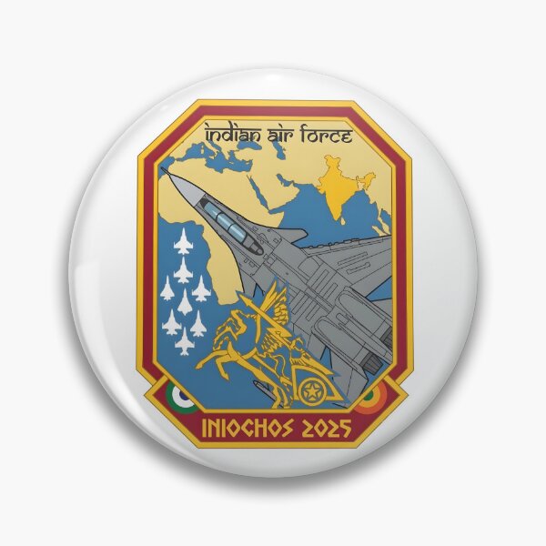Item preview, Indian Air Force Iniochos 2025 Joint Exercise Emblem designed and sold by CharlieDesings.