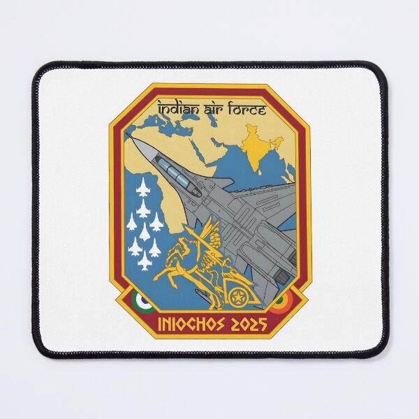 Item preview, Indian Air Force Iniochos 2025 Joint Exercise Emblem designed and sold by CharlieDesings.