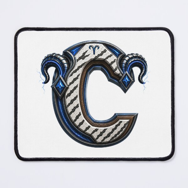 Item preview, Ramstrike Earthforge Letter C designed and sold by BlissBlvdShop.