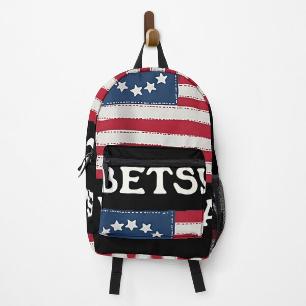 Aperçu de l'œuvre Design féministe vintage Betsy Ross Was A Boss, drapeau américain patriotique créée et vendue par Phil Ben.