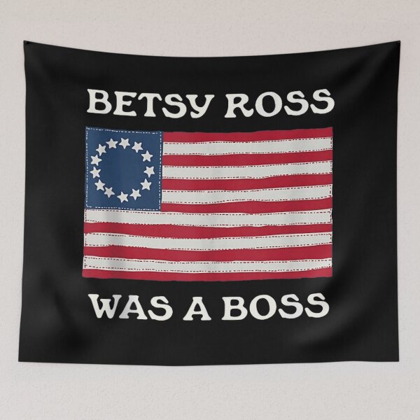 Item preview, Vintage Betsy Ross Was A Boss Patriotic American Flag Feminist Design designed and sold by Phil Ben.