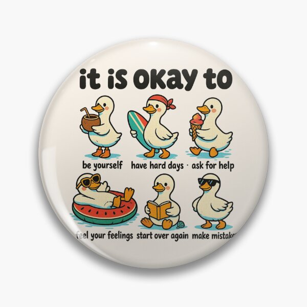 Item preview, Funny Summer Goose, It Is Okay To Be Yourself, Have Hard Days, Ask For Help, Feel Your Feelings, Start Over Again, Make Mistakes designed and sold by legendaryskins.