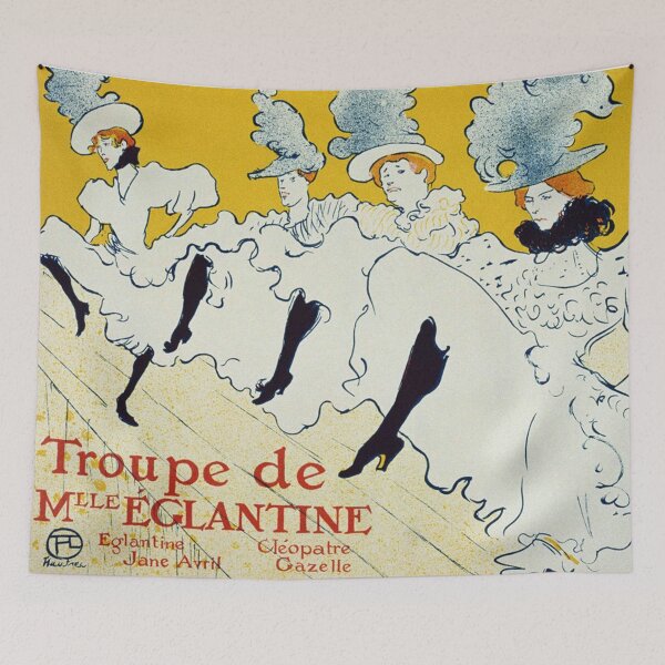 Item preview, La Troupe De Mlle Eglantine by Toulouse Lautrec - Vintage French Cabaret Poster Art Print for Art Nouveau Collectors designed and sold by RickE.