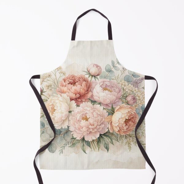 Item preview, Vintage Watercolor Peony Bouquet Print designed and sold by Rutvain.